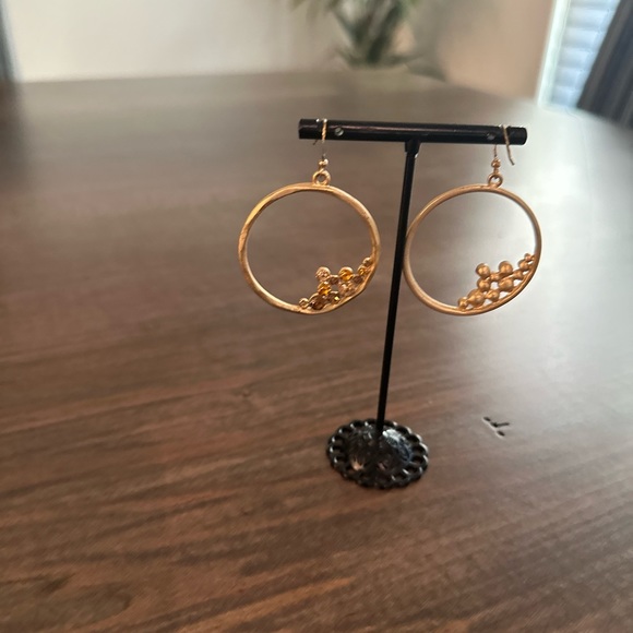 Cache Gold Rhinestone Earrings - Picture 8 of 11